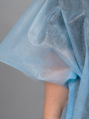 Халат-рубашка, спанбонд 25 гр/м², голубой (упаковка)