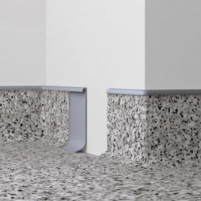 Комбинированный каннелюрный плинтус мягкий для линолеума ТКМ 25