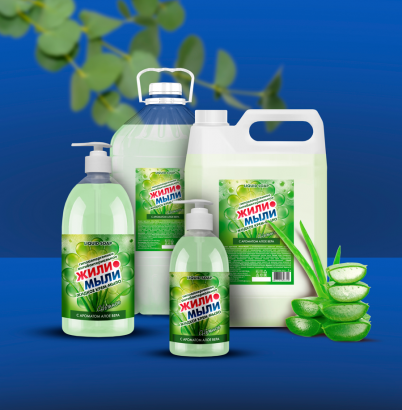 Крем-мыло «Жили-Мыли‎» Антибактериальное с аром. «Алое Вера» 5 л, Канистра