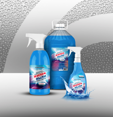 Средство для мытья стекол «‎Жили-Мыли» 0,5 л, триггер