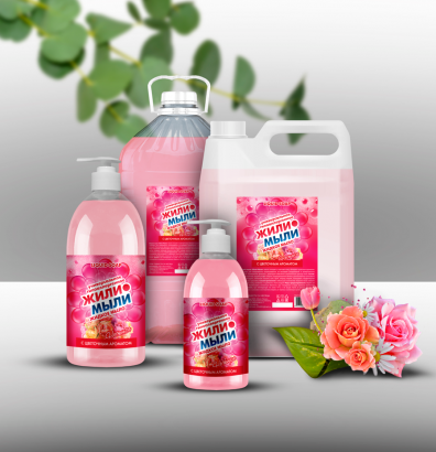 Жидкое мыло «Жили-Мыли‎» с Цветочным ароматом 5 л, ПЭТ