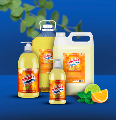 Жидкое мыло «Жили-Мыли‎» с Цитрусовым ароматом 5 л, ПЭТ