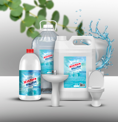 Белизна «‎Жили-Мыли» Жидкость 1 л, Флакон