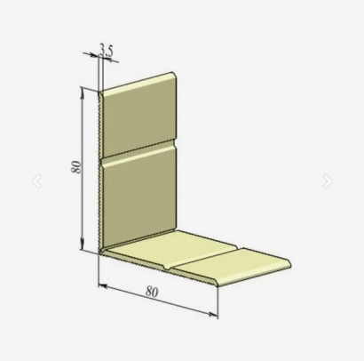 Гибкий плинтус TS 160 (80х80)