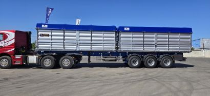 Полуприцеп самосвал с двумя самосвальными платформами  Модель по ПТС – KZA-3-1 для перевозки зерна и комбикорма