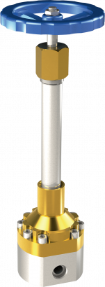 Клапан криогенный запорный проходной CADUCEUS