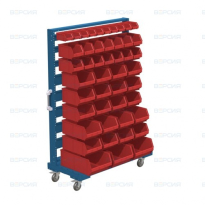 Стойки для навешивания пластиковых лотков (двухсторонняя / односторонняя на колесах)