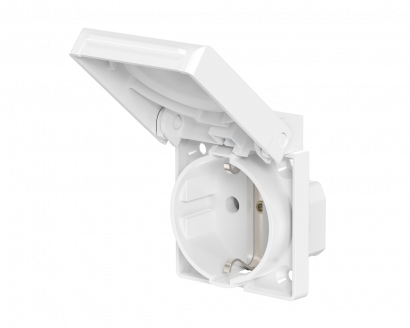 Розетка CADUCEUS ALING электрическая панельная, с крышкой, 16А, 250 В~ (Артикул: 231)