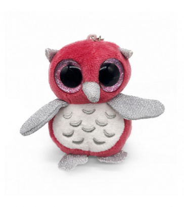 Брелок совы, красный,11 см, Mi139