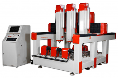 Станок ЧПУ фрезерный 4-осевой трехшпиндельный по камню 17Kx3+4-2 (1300x2500x400)