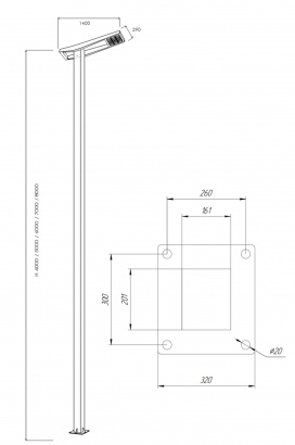 Парковый светильник SVETHOLL Киль