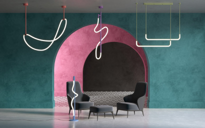 Дизайнерский светильник SVETHOLL Неон-Панк Тип-1 подвесной