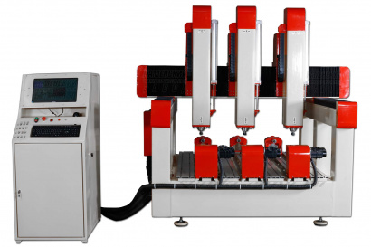 Станок ЧПУ фрезерный 4-осевой трехшпиндельный по камню 17Kx3+4-2 (1300x2500x400)