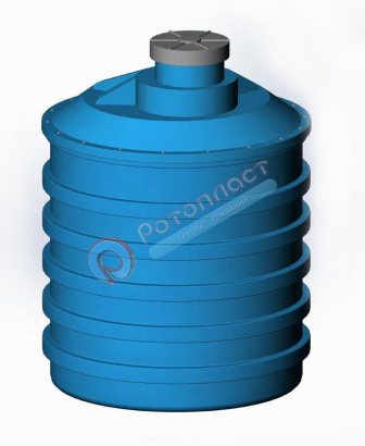 3000 л с удлиненной горловиной пластиковая цилиндрическая емкость
