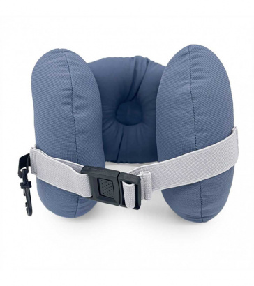 Подушка для перелетов с карабином, синяя, Mi186