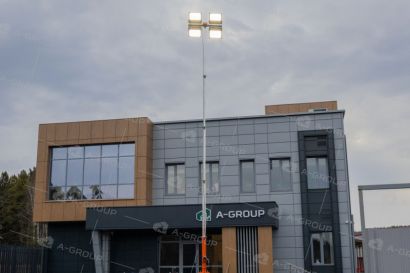 Мачта освещения мобильная передвижная на автомобильном прицепе