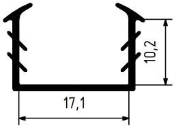 Уплотнитель стеклопакета створки 14 мм. Система Проведал С640