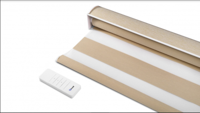 Бесшумный электрокарниз для рулонных штор Onviz