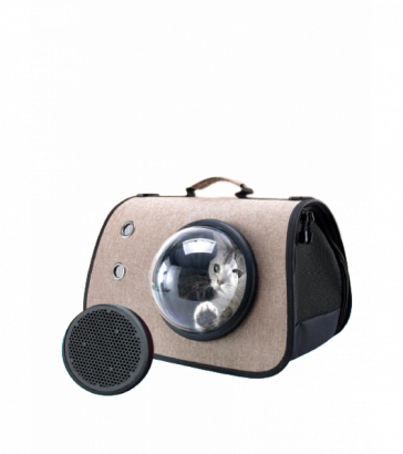 Переноска для животных, с окошком, бежевая, 4083