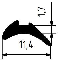 Уплотнитель луна. Размер шейки 1,7 мм