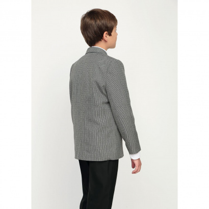 Пиджак школьный для мальчика серый рябушка
