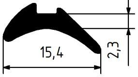 Уплотнитель луна. Размер шейки 2,3 мм. в систему Проведал Р-400 под стекло 4 мм