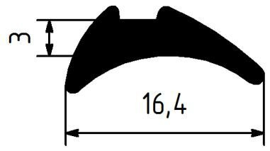 Уплотнитель луна. Размер шейки 3 мм.(в.т.ч в системе Агрисовгаз)