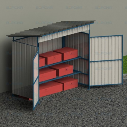 Контейнерная площадка для хранения ртутных ламп