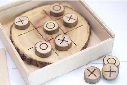 Деревянный игровой набор настольная игра крестики нолики