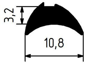Уплотнитель луна. Размер шейки 3,2 мм