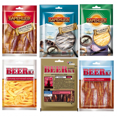 Упаковка для морских снеков