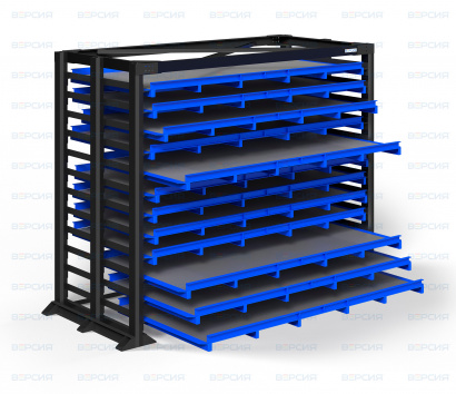 Стеллаж с модульными кассетами