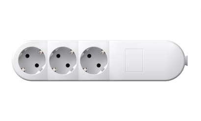 Колодка удлинителя CADUCEUS ALING без выключателя, 3х16А, 250В~ (Артикул: 443)