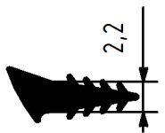 Уплотнитель гвоздик. Размер шейки 2,2 мм. Алютех