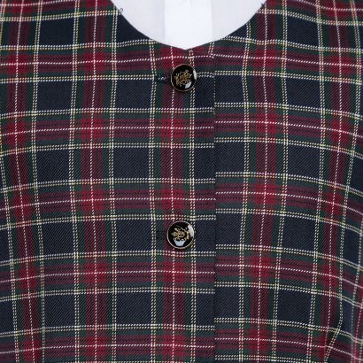 Сарафан в клетку для девчки сине фиолетовая клетка