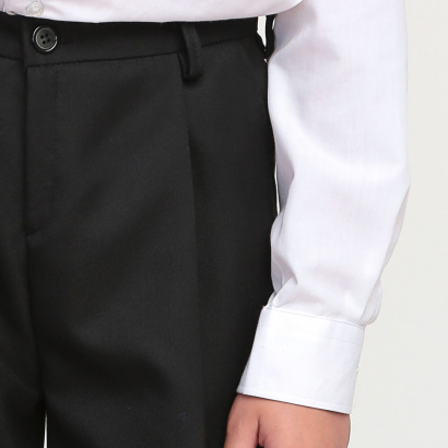 Черные школьные брюки для мальчика из полушерсти