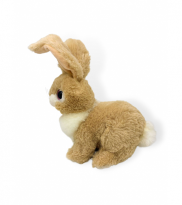 Кролик с ушами, бежевый с подвижными ушами и реалистичными формами, 23 см, Mi081