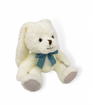 Мягкая игрушка заяц с бантом, 26 см, Mi076