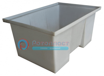 600 литров пластиковая прямоугольная открытая емкость