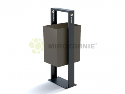 Урна парковая стальная «Magma» 30 литров, цвет графит