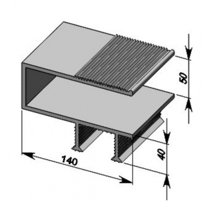 П-образная гидрошпонка для деформационных швов DPS 140/50-2/40
