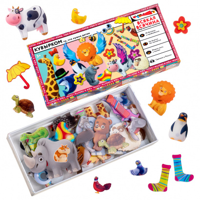 НАБОР МАГНИТНЫХ МИНИАТЮР ВСЯКАЯ ВСЯЧИНА, серия: ЛАПЫ, УШИ И ХВОСТЫ