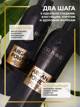 Кондиционер для всех типов волос OR NOIR серия ARGAN POWER 300 мл