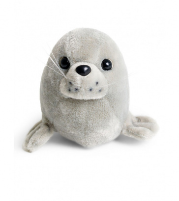Мягкая игрушка нерпа Мультик, серый, 27 см, Mi015