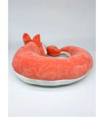 Подушка для шеи лиса, рыжая 32 см, Mi072