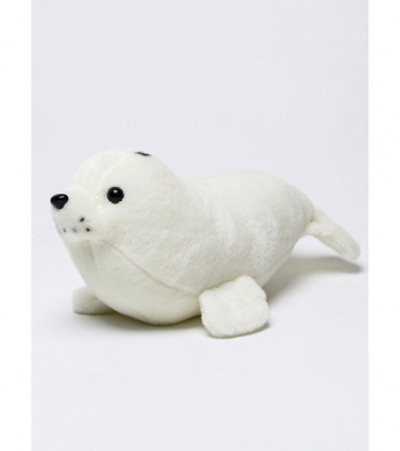 Мягкая игрушка нерпа Мультик, белый, 27 см, Mi007