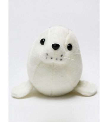 Мягкая игрушка нерпа Мультик, белый, 27 см, Mi007