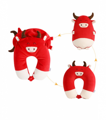 Мягкая игрушка-подушка для перелетов Бычок, Mi206