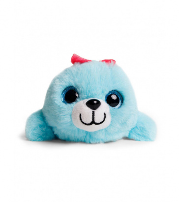 Мягкая игрушка нерпа Пушистик, голубой, 21 см, Mi014