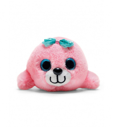 Мягкая игрушка нерпа Пушистик, розовый, 21 см, Mi013